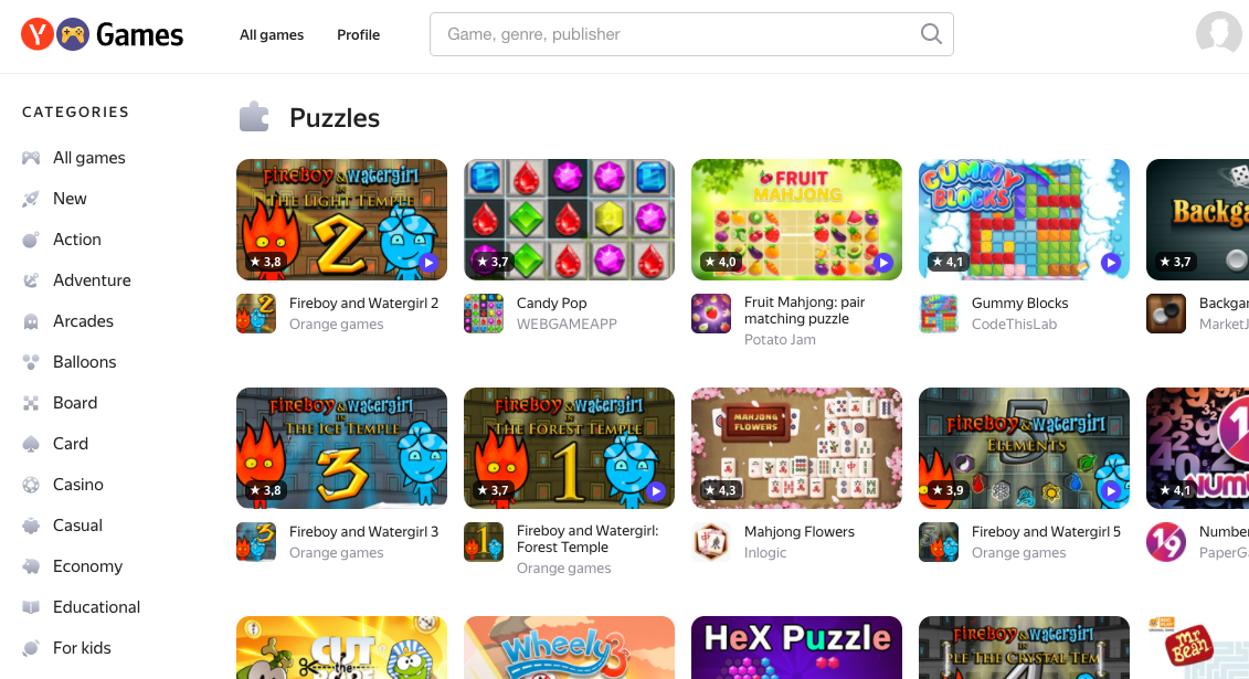 Yandex Games: The Best Free Games on the Web